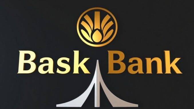 Bask Bank logo with rising savings rate.