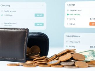 Open bank accounts with money flowing between them.