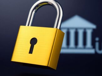 Lock protecting a bank account.