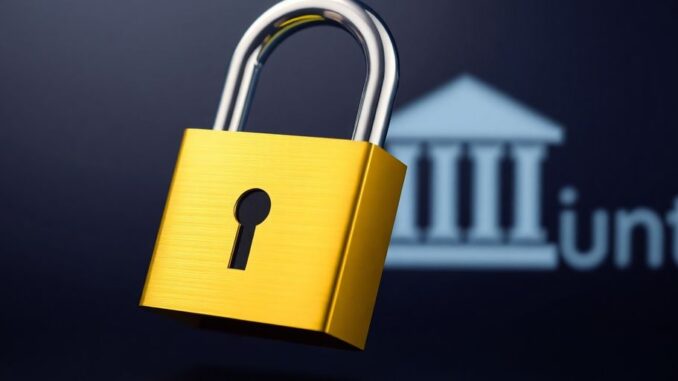 94b4ad92thumbnail Lock protecting a bank account.