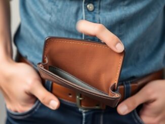 Person looking worried at empty wallet