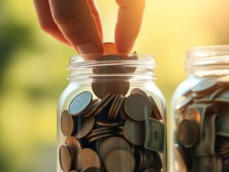 Money growing in a savings account.