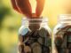 Money growing in a savings account.